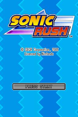 Sonic Rush Title Screen